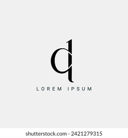 Letra QD y logotipo inicial de monograma DQ, geométrico, moderno, degradado, logotipo de cuadrícula
