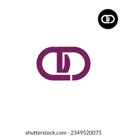 Diseño de logotipo de monograma QD para carta