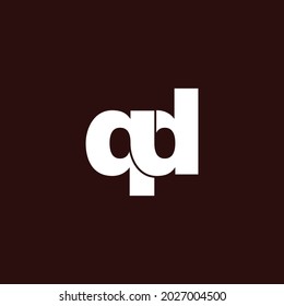 Letter QD simple logo design vector