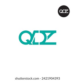 Diseño de logotipo de monograma QDZ