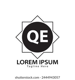 letter QE logo. QE. QE logo design vector illustration for creative company, business, industry
