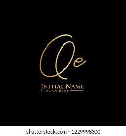 Letter Qe Logo. Initial Letter Design Vector Luxury Colors