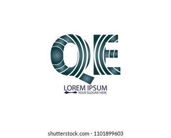 Letter QE logo Vector