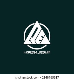 Logo-Design des Buchstaben QE