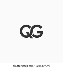 Logo-Design der Buchstaben qunfinity, Vektorgrafik-Vorlage