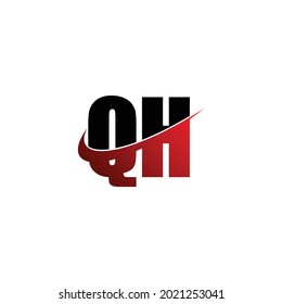 Letra QH diseño simple de logotipo vectorial
