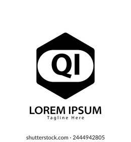 logotipo QI de la letra. QI. Ilustración vectorial de diseño de logotipo QI para empresa creativa, negocio, industria
