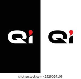 Letra QI Monogram Diseño de Logo