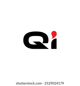 Letra QI Monogram Diseño de Logo