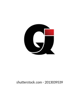 Letter QI simple logo design vector