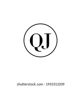 Letter QJ Initial Monogram Logo Design, Hochzeit, Mode, Make-up Logo Vorlage