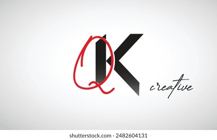 Letra QK Creative Clean Logo Design