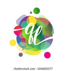 Letter QL logo with colorful splash background, letter combination logo design for creative industry, web, business and company.
