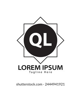 logo de QL. QL. ILUSTRACIÓN VECTORIAL de diseño de logotipo de QL para la empresa creativa, negocio, industria
