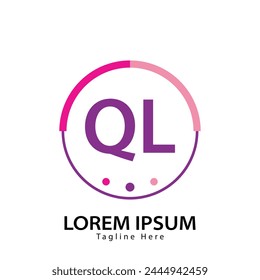 letter QL logo. QL. QL logo design vector illustration for creative company, business, industry

