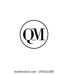 Letter Qm Initial Monogram Logo Design Stock Vector (Royalty Free ...