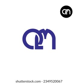 Diseño de logotipo de monograma QM