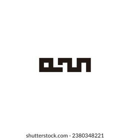 Letter Qm square, unique geometric symbol simple logo vector