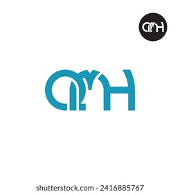 Diseño de logotipo de monograma QMH