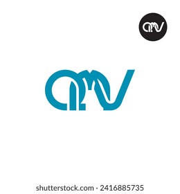 Letter QMV Monogram Logo Design