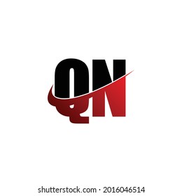 Letra QN diseño simple de logotipo vectorial