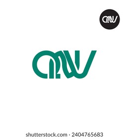 Logo-Design des Briefes QNV Monogram