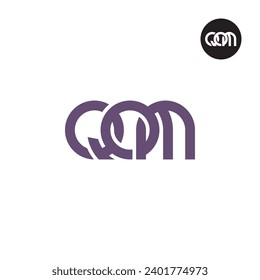 Letter QOM Monogram Logo Design