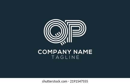 Letter QP minimal vector icon design