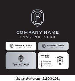 Letter QP Outline Logo, suitable for any business or personal identity.