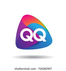 Letter Qq Logo Colorful Splash Background Stock Vector (Royalty Free ...