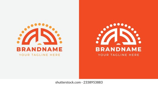 Letter QQ Sunrise  Logo Set, suitable for any business with QQ initials.