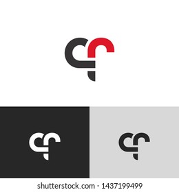 Letter qr linked lowercase logo design template elements. Red letter Isolated on black white grey background. Suitable for business, consulting group company.