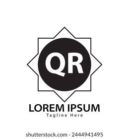 letter QR logo. QR. QR logo design vector illustration for creative company, business, industry

