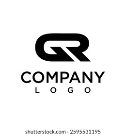 letter QR logo design vector for business branding
