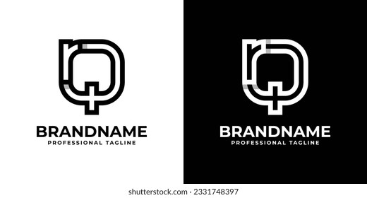 Letter QR or RQ Monogram Logo, suitable for any business with QR or RQ initials