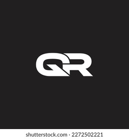 letter qr simple geometric logo vector 