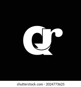 Letter QR simple logo design vector