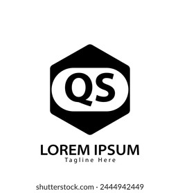 logotipo QS de letras. QS. Ilustración vectorial de diseño de logotipo QS para empresa creativa, negocio, industria
