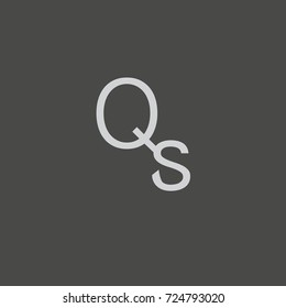 letter QS logo element