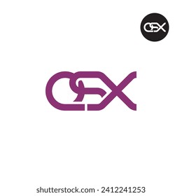 Letter QSX Monogram Logo Design