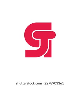 letra qt vector de logotipo geométrico simple 