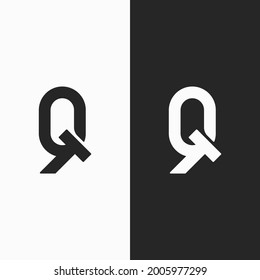 Letra QT o logotipo de monograma TQ, logotipo sencillo y moderno.
