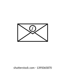 Letter with question sign, frequently asked questions, faq line icon.