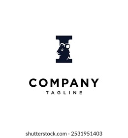 Letra I Quokka Logo Icon Vector
