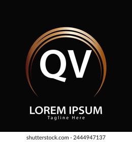 letter QV logo. QV. QV logo design vector illustration for creative company, business, industry
