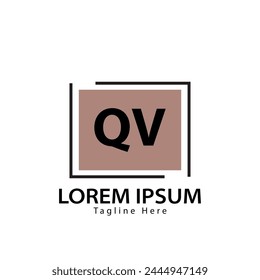 letter QV logo. QV. QV logo design vector illustration for creative company, business, industry
