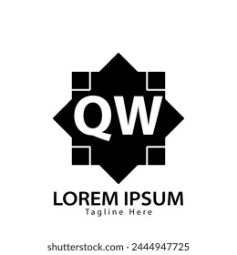letter QW logo. QW. QW logo design vector illustration for creative company, business, industry
