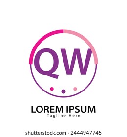 letter QW logo. QW. QW logo design vector illustration for creative company, business, industry
