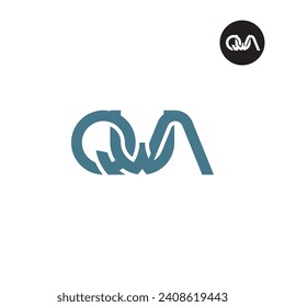 Letter QWA Monogram Logo Design