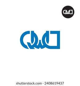 Letter QWD Monogram Logo Design